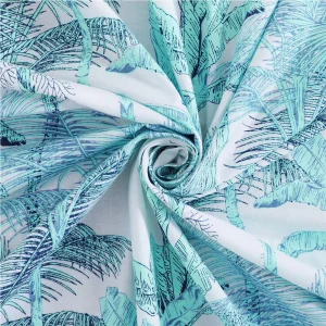 White & Turquoise Napkins Palm Tree Printed Cotton Cloth - Image 6
