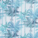 White & Turquoise Napkins Palm Tree Printed Cotton Cloth - Image 7