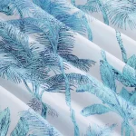 White & Turquoise Napkins Palm Tree Printed Cotton Cloth - Image 9
