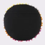 16" Decorative Cotton Sofa Round Embroidered Cushion Cover - Image 5