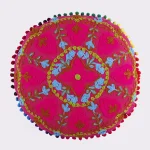 16'' Ethnic Suzani Embroidered Cushion Cover - Image 2