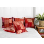 16" Red Colorful Silk Kantha Decorative Sofa Cushion Cover