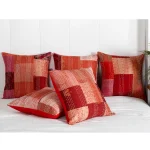 16" Red Colorful Silk Kantha Decorative Sofa Cushion Cover - Image 2