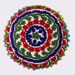 16" White Embroidered Cushion Cover - Image 2