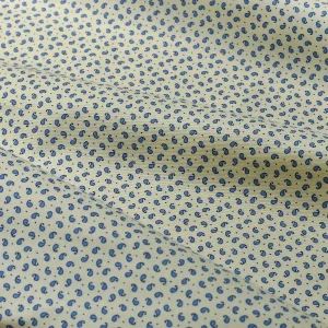 Beige Paisley Cotton Giza Fabric Men's Shirt Fabric - Image 3