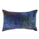 Blue Flower Printed Cotton Pillow Case 20"x12" - Image 3