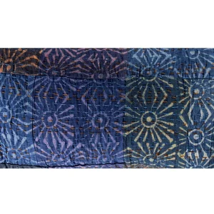 Blue Flower Printed Cotton Pillow Case 20"x12" - Image 5