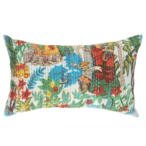 Frida Kahlo Print Cotton Kantha Quilted Pillow Cover - Image 3