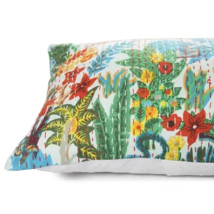 Frida Kahlo Print Cotton Kantha Quilted Pillow Cover - Image 4