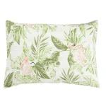 Green Owls Birds Printed Pillow Cover Kantha Quilted - Image 2