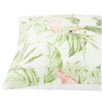 Green Owls Birds Printed Pillow Cover Kantha Quilted - Image 3