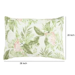 Green Owls Birds Printed Pillow Cover Kantha Quilted - Image 4