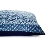 Handmade Kantha Quilted Pillow Cover Indigo Blue Floral Print - Image 4