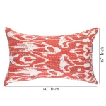 Handmade Red Ikat Print Cotton Cushion Cover - Image 5