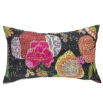 Home Decorative Floral Cushion Case Handmade Kantha Quilted - Image 3