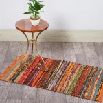 Home Floor Decor Runner Yoga Mat Orange Carpet - Image 2