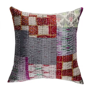Home Sofa Decor Grey Patchwork Cushion Cover Set - Image 3