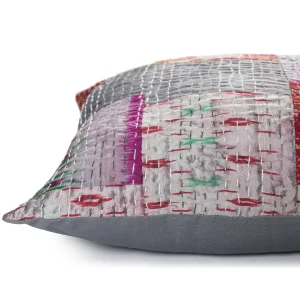 Home Sofa Decor Grey Patchwork Cushion Cover Set - Image 4