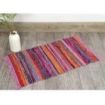 Indian Decorative Chindi Area Rag (Pink)