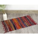 Indian Handmade Brown Area Chindi Rug