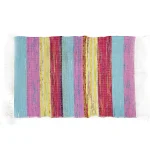 Indian Handmade Dari White Cotton Chindi Rug - Image 3