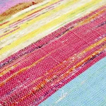 Indian Handmade Dari White Cotton Chindi Rug - Image 4