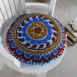 Indian Handmade Embroidered Cushion Cover 16" - Image 2