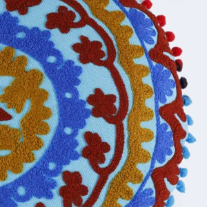 Indian Handmade Embroidered Cushion Cover 16" - Image 4