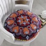 Indian Handmade Purple Cushion Cover - Image 3
