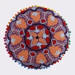 Indian Handmade Purple Cushion Cover - Image 2