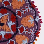 Indian Handmade Purple Cushion Cover - Image 4