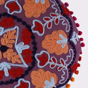 Indian Handmade Purple Cushion Cover - Image 4