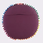 Indian Handmade Purple Cushion Cover - Image 5