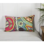 Multi Ikat Print Cotton Kantha Pillow Cover