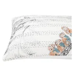 Owls Birds Printed Handmade Kantha Quilted Pillow Cover - Image 3