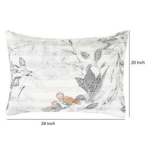 Owls Birds Printed Handmade Kantha Quilted Pillow Cover - Image 4