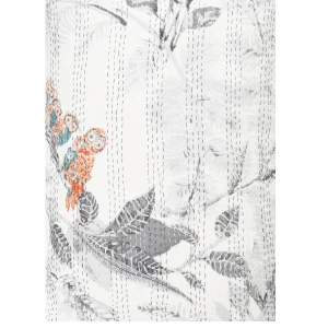 Owls Birds Printed Handmade Kantha Quilted Pillow Cover - Image 5