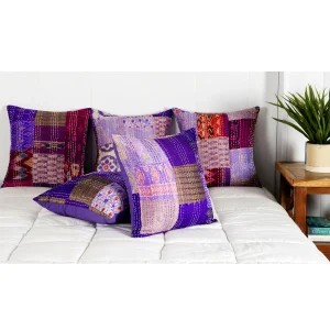 Purple Patola Decorative Cushion Cover - Image 3