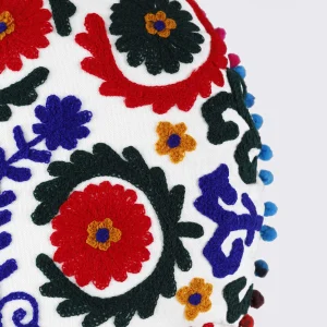 White Embroidered Decor Cushion Cover - Image 4