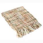 Women & Men Green Acrylic Hand Knitted Scarf - Image 2