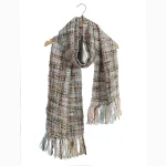 Women's Winter Neck Wraps Soft Scarves, Aqua Acrylic Scarf