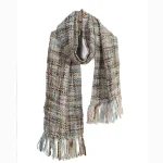 Women's Winter Neck Wraps Soft Scarves, Aqua Acrylic Scarf - Image 4