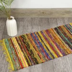 Yellow Rug Handmade Cotton Floor Yoga Mat 2X3 FT - Image 2