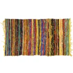 Yellow Rug Handmade Cotton Floor Yoga Mat 2X3 FT - Image 3