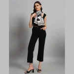 Beautiful Black & White Butterfly Silk Fabric Scarf - Image 4