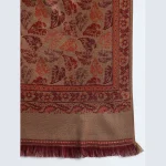 Beautiful Leaf Brown Wool Shawl - Image 7
