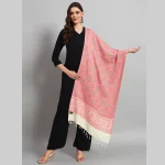 Beautiful Pink Paisley Cashmere Scarf/Stole - Image 2