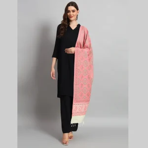 Beautiful Pink Paisley Cashmere Scarf/Stole - Image 3