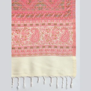 Beautiful Pink Paisley Cashmere Scarf/Stole - Image 6
