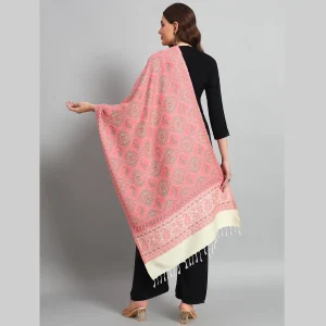 Beautiful Pink Paisley Cashmere Scarf/Stole - Image 7